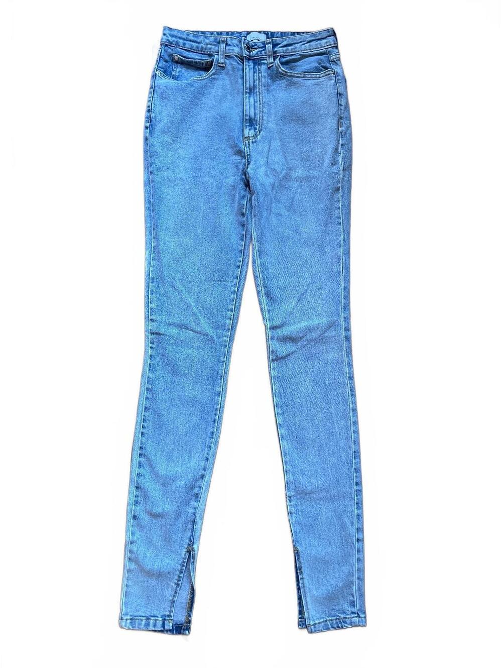 WeWoreWhat Stiletto Slit Skinny Jeans Studio Light Wash Women's 26